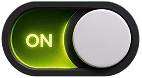 3D toggle switch in the on position, representing automatic performance fee calculation